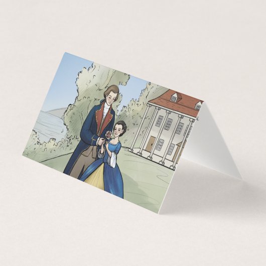 若いジョージ・ワシントンとマーサ・ワシントン (正面)