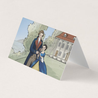 若いジョージ・ワシントンとマーサ・ワシントン