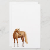 若いスイバの馬の文房具 便箋 (正面/裏面)