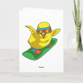 若いスノーボーダーとスノーボード カード (裏面)