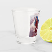 若いチョンサム美しい中国の新年ポーズ ショットグラス (左)