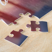 若いチョンサム美しい中国の新年ポーズ ジグソーパズル (側面)