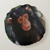 若いチンパンジー ラウンドクッション (裏面)
