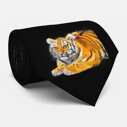 若いトラの休息 ネクタイ (ロール)