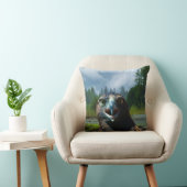 若いハゲとミスティ・アラスカン川 クッション (椅子)