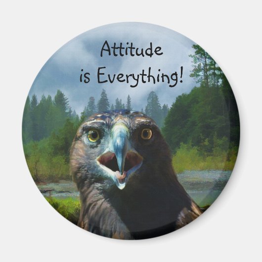 若いハゲとミスティ・アラスカン川 マグネット (正面)