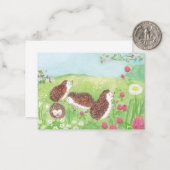 若いハリネズミの野原 ノートカード (正面/裏面インサイチュ)