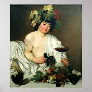 若いバッカス、Caravaggio ポスター