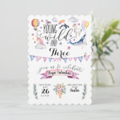 若いバースデーパーティ招待状 招待状 (スタンド正面)