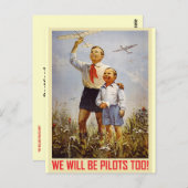 若いパイロット ポストカード (正面/裏面)
