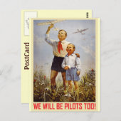 若いパイロット ポストカード (正面/裏面)