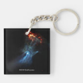 若いパルサーが手を見せる キーホルダー (裏面)