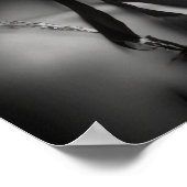 若いパンクの女性の白黒のポスター ポスター (角)