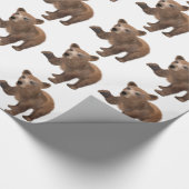 若いヒグマ ラッピングペーパー (角)