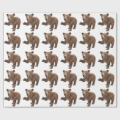 若いヒグマ ラッピングペーパー (フラット)