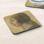 若いフィアンセのプロフィール コースター (左側)