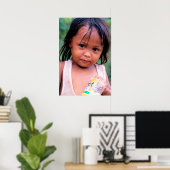 若いフィリピン人の女性。 ポスター (ホームオフィス)