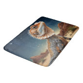 若いフリルの首のトカゲ野生動物のシーン バスマット (アングル)