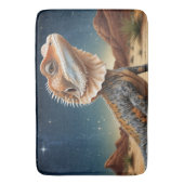 若いフリルの首のトカゲ野生動物のシーン バスマット (正面縦)