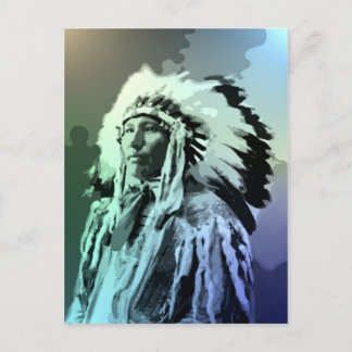 若いブルールインディアン ポストカード
