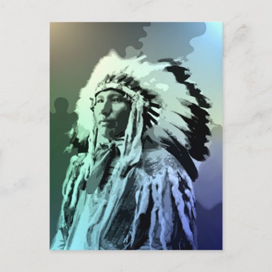 若いブルールインディアン ポストカード (正面)
