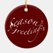 若いホワイトテールディアクリスマスオーナメント セラミックオーナメント (裏面)