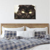 若いマンチキン子猫の顔 キャンバスプリント (インサイチュ (寝室))