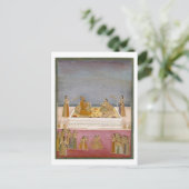 若いムガル皇帝ムハンマド・シャーが湿地で ポストカード (スタンド正面)