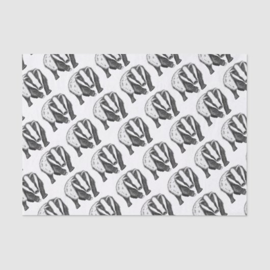 若いヨーロッパのアナグマ 薄葉紙 (正面)