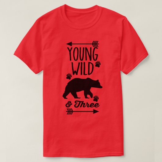 若いワイルドと三人 Tシャツ (デザイン正面)