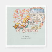 若いワイルドと3つのデイジーフローラバン2番目の誕生日 スタンダードランチョンナプキン (正面)