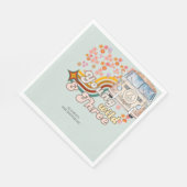 若いワイルドと3つのデイジーフローラバン2番目の誕生日 スタンダードランチョンナプキン (角)