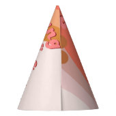 若いワイルドと3つのGroovyデイジー3番目の誕生日パーティー パーティーハット (裏面)