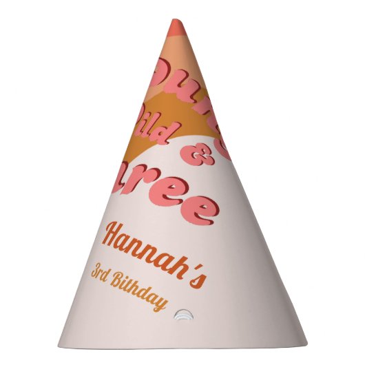 若いワイルドと3つのGroovyデイジー3番目の誕生日パーティー パーティーハット (右)