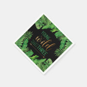 若いワイルドと3人の誕生日パーティーの招待状 スタンダードカクテルナプキン (角)