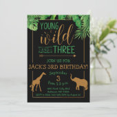 若いワイルドと3人の誕生日パーティーの招待状 招待状 (スタンド正面)