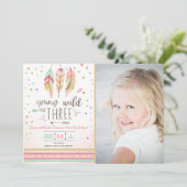 若いワイルドと3招待状ガールピンク金ゴールド3rd 招待状 (スタンド正面)
