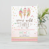 若いワイルドと3招待状ガールピンク金ゴールド3rd 招待状 (スタンド正面)
