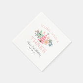 若いワイルドと3歳の誕生日パーティー スタンダードカクテルナプキン (角)