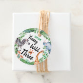 若いワイルドアンドスリーサファリ3歳の誕生日パーティー フェイバータグ (インサイチュ)