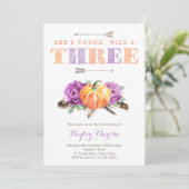 若いワイルドスリーパープルカボチャ3rd誕生日パーティー 招待状 (スタンド正面)