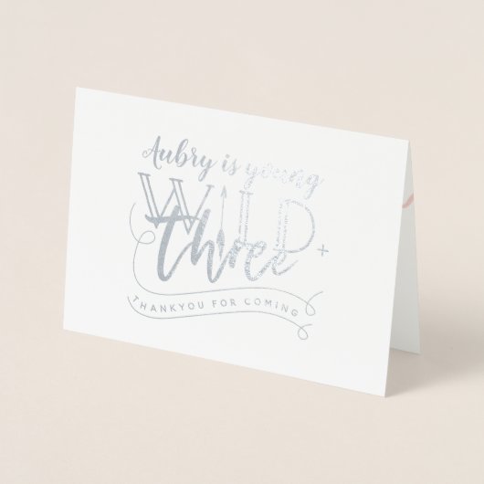 若いワイルド実在と3箔の写真感謝していはあなた 箔カード (正面)