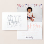 若いワイルド実在と3箔の写真感謝していはあなた 箔カード (ディスプレー)