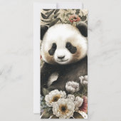 若いワイルド3歳の誕生日キッズかわいいパンダ 招待状 (裏面)