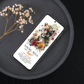 若いワイルド3歳の誕生日キッズカワイタイガー 招待状