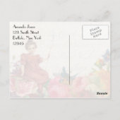 若いヴィンテージスタイリッシュガールありがとう ポストカード (裏面)