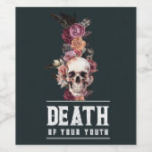 若い人の死、葬式の誕生日 ワインラベル (シングルラベル)