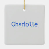 若い体操学院学校クラスカスタム文字 セラミックオーナメント (裏面)