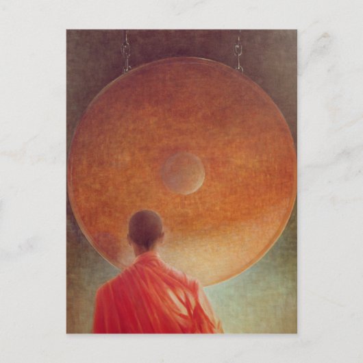 若い僧とコン ポストカード (正面)