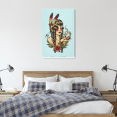 若い先住民のアメリカ人女性 キャンバスプリント (インサイチュ (寝室))